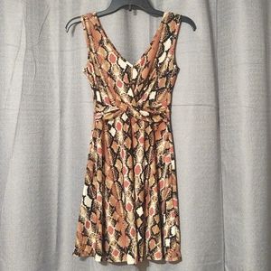 Candie's Snakeskin patterned Sleeveless Skater Dress Sz XS